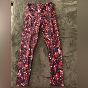 Marvel Iron Man All-Over Print Leggings Red Black - Brand New!